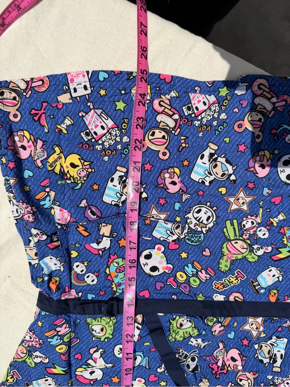 Women's Tokidoki scrub top Printed and Royal Blue Pants set - Picture 8 of 11